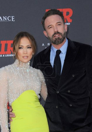 Photo for Ben Affleck and Jennifer Lopez at the Amazon Studios' World premiere of 'AIR' held at the Regency Village Theatre in Westwood, USA on March 27, 2023. - Royalty Free Image