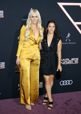 Photo for Aly Raisman and Lindsey Vonn at the Los Angeles premiere of 'Charlie's Angels' held at the Regency Village Theater in Westwood, USA on November 11, 2019. - Royalty Free Image