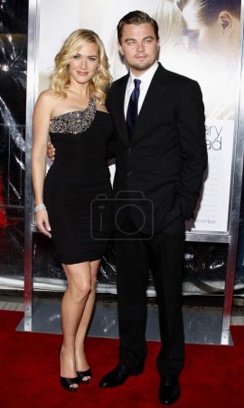 Photo for Kate Winslet and Leonardo DiCaprio at the Los Angeles premiere of 'Revolutionary Road' held at the Mann Village Theater in Westwood, USA on December 15, 2008. - Royalty Free Image