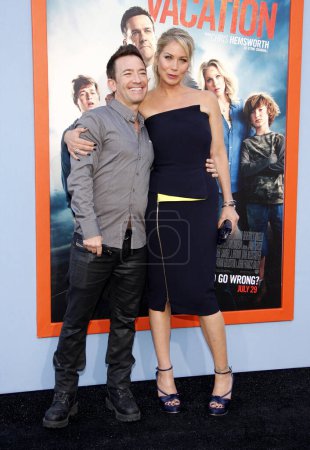 Photo for Christina Applegate and David Faustino at the Los Angeles premiere of 'Vacation' held at the Regency Village Theatre in Westwood, USA on July 27, 2015. - Royalty Free Image