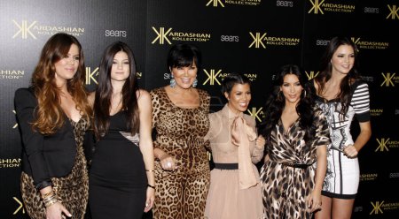 Photo for Khloe Kardashian, Kylie Jenner, Kris Jenner, Kourtney Kardashian, Kim Kardashian and Kendall Jenner at the Kardashian Kollection Launch Party held at the Colony in Hollywood, USA on August 17, 2011. - Royalty Free Image