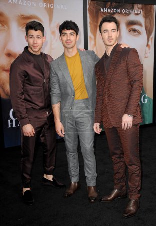 Photo for Kevin Jonas, Joe Jonas and Nick Jonas at the premiere of Amazon Prime Video's 'Chasing Happiness' held at the Regency Bruin Theatre in Westwood, USA on June 3, 2019. - Royalty Free Image