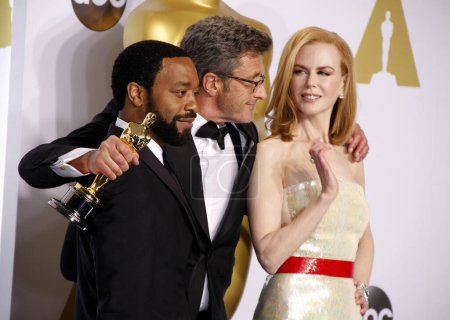 Photo for Pawel Pawlikowski, Chiwetel Ejiofor and Nicole Kidman at the 87th Annual Academy Awards - Press Room held at the Loews Hollywood Hotel  in Los Angeles on Sunday February 22, 2015. - Royalty Free Image