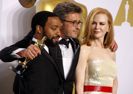 Photo for Pawel Pawlikowski, Chiwetel Ejiofor and Nicole Kidman at the 87th Annual Academy Awards - Press Room held at the Loews Hollywood Hotel  in Los Angeles on Sunday February 22, 2015. - Royalty Free Image