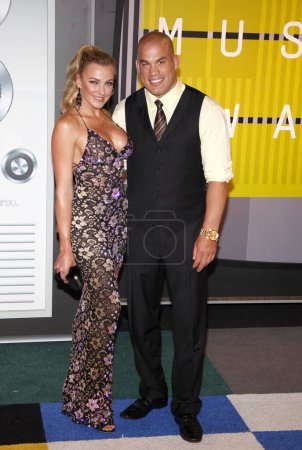 Photo for MAVRIXONLINE.COM - Amber Nichole Miller and Tito Ortiz at the 2015 MTV Video Music Awards held at the Microsoft Theatre in Los Angeles, CA. 30th August 2015. Byline, credit, TV usage, web usage or linkback must read MAVRIXONLINE.COM. Failure to bylin - Royalty Free Image