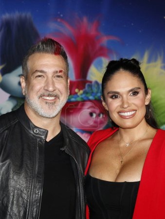 Photo for Joey Fatone and Izabel Araujo at the Los Angeles premiere of 'Trolls Band Together' held at the TCL Chinese Theatre in Hollywood, USA on November 15, 2023. - Royalty Free Image