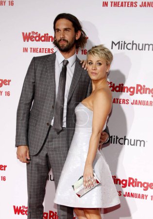 Photo for Kaley Cuoco and Ryan Sweeting at the Los Angeles premiere of 'The Wedding Ringer' held at the TCL Chinese Theatre in Los Angeles, USA on January 6, 2015. - Royalty Free Image