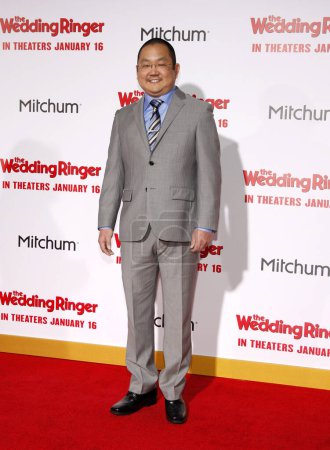 Photo for Aaron Takahashi at the Los Angeles premiere of 'The Wedding Ringer' held at the TCL Chinese Theatre in Los Angeles, USA on January 6, 2015. - Royalty Free Image