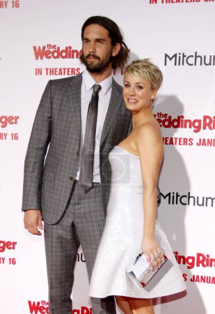 Photo for Kaley Cuoco and Ryan Sweeting at the Los Angeles premiere of 'The Wedding Ringer' held at the TCL Chinese Theatre in Los Angeles, USA on January 6, 2015. - Royalty Free Image