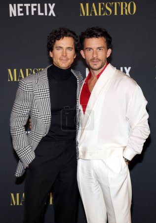 Photo for Matt Bomer and Jonathan Bailey at the Netflix's 'Maestro' Photo Call held at the Academy Museum in Los Angeles, USA on December 12, 2023. - Royalty Free Image