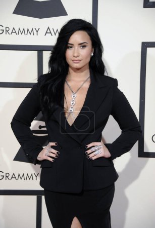Téléchargez les photos : Demi Lovato au 58e GRAMMY Awards au Staples Center de Los Angeles, USA le 15 février 2016. - en image libre de droit
