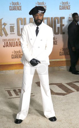 Foto de LaKeith Stanfield en el estreno en Los Ángeles del 'Libro de Clarence' celebrado en el Academy Museum of Motion Pictures en Los Ángeles, EE.UU. el 5 de enero de 2024. - Imagen libre de derechos