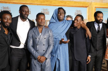 Photo for Nicholas Pinnock, David Oyelowo, Jeymes Samuel, Caleb McLaughlin, Babs Olusanmokun, Omar Sy and Micheal Ward at the Los Angeles premiere of 'The Book of Clarence' held at the Academy Museum of Motion Pictures in Los Angeles, USA on January 5, 2024. - Royalty Free Image
