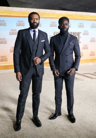Photo for Nicholas Pinnock and Jimmy Akingbola at the Los Angeles premiere of 'The Book of Clarence' held at the Academy Museum of Motion Pictures in Los Angeles, USA on January 5, 2024. - Royalty Free Image