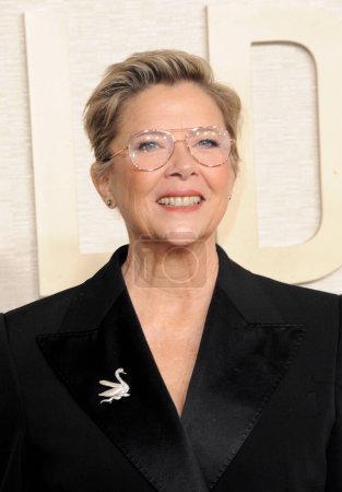 Téléchargez les photos : Annette Bening lors de la 81e cérémonie annuelle des Golden Globe Awards au Beverly Hilton Hotel à Beverly Hills, États-Unis le 7 janvier 2024. - en image libre de droit