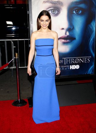 Photo for Emilia Clarke at the HBO's third season premiere of "Game of Thrones" held at the TCL Chinese Theater in in Los Angeles, USA on March 18, 2013. - Royalty Free Image