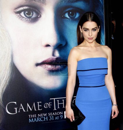 Photo for Emilia Clarke at the HBO's third season premiere of "Game of Thrones" held at the TCL Chinese Theater in in Los Angeles, USA on March 18, 2013. - Royalty Free Image