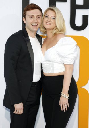 Photo for Daryl Sabara and Meghan Trainor at the Los Angeles premiere of 'I Feel Pretty' held at the Regency Village Theatre in Westwood, USA on April 17, 2018. - Royalty Free Image