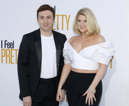 Photo for Daryl Sabara and Meghan Trainor at the Los Angeles premiere of 'I Feel Pretty' held at the Regency Village Theatre in Westwood, USA on April 17, 2018. - Royalty Free Image