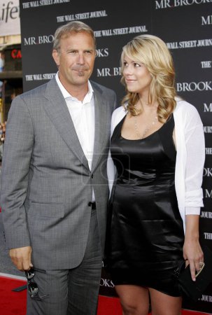 Photo for Christine Baumgartner and Kevin Costner at the Los Angeles Premiere of 'Mr. Brooks' held at the Grauman's Chinese Theater in Hollywood on May 22, 2007. - Royalty Free Image