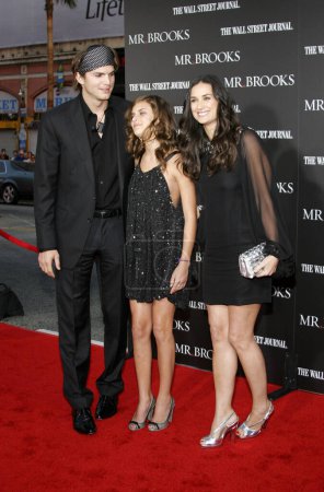 Photo for Tallulah Belle Willis, Ashton Kutcher and Demi Moore at the Los Angeles Premiere of 'Mr. Brooks' held at the Grauman's Chinese Theater in Hollywood on May 22, 2007. - Royalty Free Image