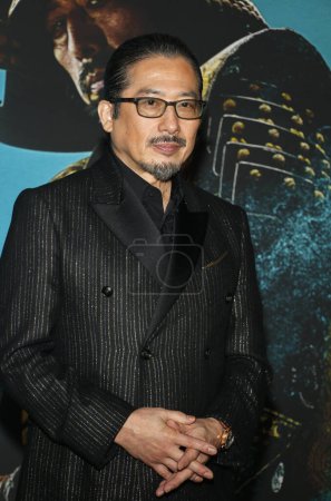 Foto de Hiroyuki Sanada en el estreno de FX 's Shogun en Los Ángeles, EE.UU. el 13 de febrero de 2024. - Imagen libre de derechos