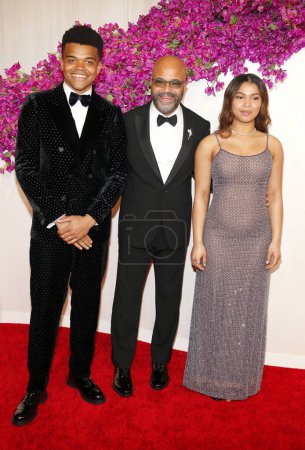 Photo for Elijah Wright, Jeffrey Wright and Juno Wright at the 96th Annual Academy Awards held at the Dolby Theater in Hollywood, USA on March 10, 2024. - Royalty Free Image