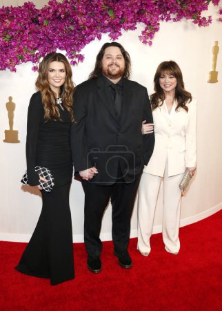 Photo for Andraia Allsop, Wolfgang Van Halen and Valerie Bertinelli at the 96th Annual Academy Awards held at the Dolby Theater in Hollywood, USA on March 10, 2024. - Royalty Free Image