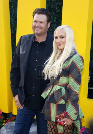 Photo for Blake Shelton and Gwen Stefani at the Los Angeles premiere of 'The Fall Guy' held at the Dolby Theater in Hollywood, USA on April 30, 2024. - Royalty Free Image