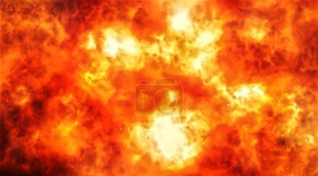 Background image of scorching flames filling the screen