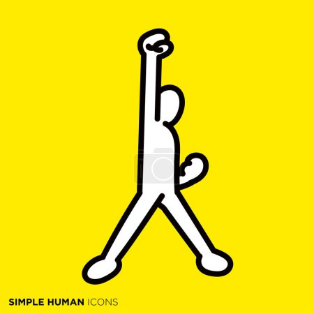 Illustration for Simple human icon series "Motivated person" - Royalty Free Image