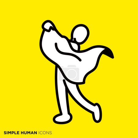 Illustration for Simple human icon series "Matador" - Royalty Free Image