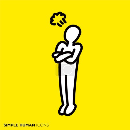 Ilustración de Simple serie de iconos humanos "Personas con frustración" - Imagen libre de derechos