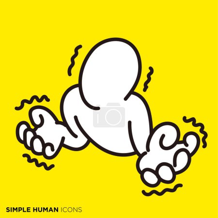 Ilustración de Simple serie icono humano, persona irritada - Imagen libre de derechos