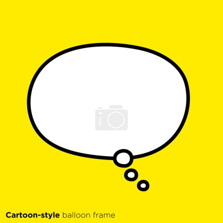 Ilustración de Material de ilustración de una burbuja de voz redonda de diseño simple - Imagen libre de derechos