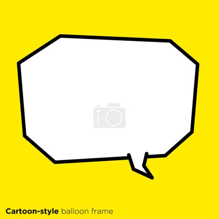 Illustration material of a simple design linear speech bubble