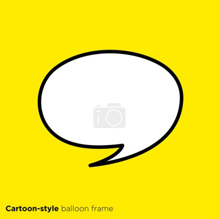 Illustration material of a simple design round speech bubble