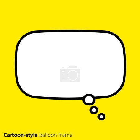 Illustration for Illustration material of a simple design round speech bubble - Royalty Free Image