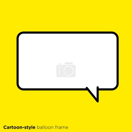 Illustration for Illustration material of a simple design rounded speech bubble - Royalty Free Image