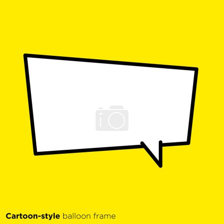 Illustration material of a simple design linear speech bubble