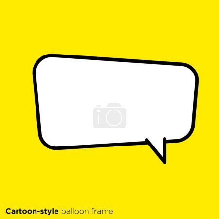 Illustration material of a simple design rounded speech bubble