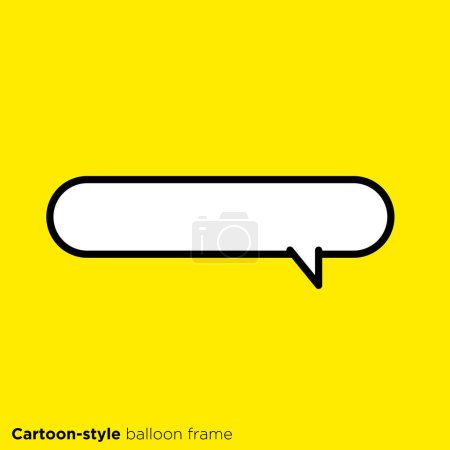 Illustration for Illustration material of a simple design rounded speech bubble - Royalty Free Image