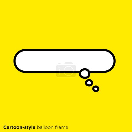 Illustration material of a simple design rounded speech bubble