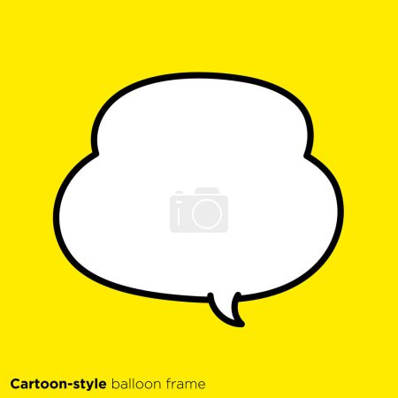 Illustration for Illustration material of a simple design cloud-shaped speech bubble - Royalty Free Image