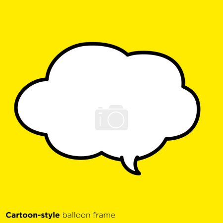 Illustration for Illustration material of a simple design cloud-shaped speech bubble - Royalty Free Image