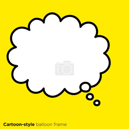 Illustration material of a simple design cloud-shaped speech bubble