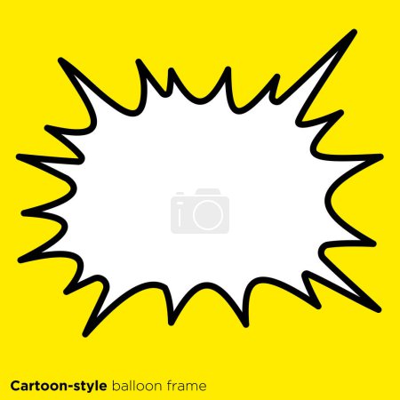 Illustration for Illustration material of a simple design popping speech bubble - Royalty Free Image