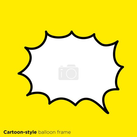 Illustration material of a simple design popping speech bubble