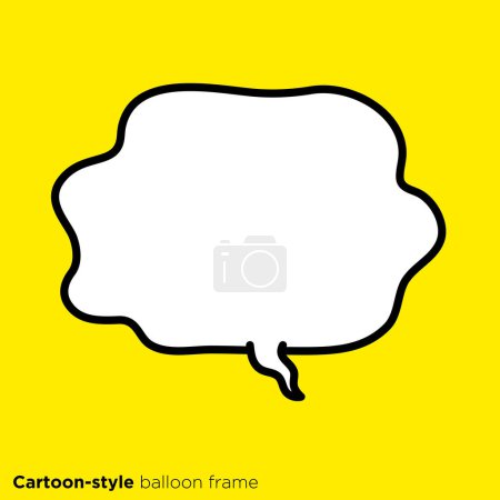 Ilustración de Material de ilustración de un diseño simple de una burbuja de habla débil - Imagen libre de derechos