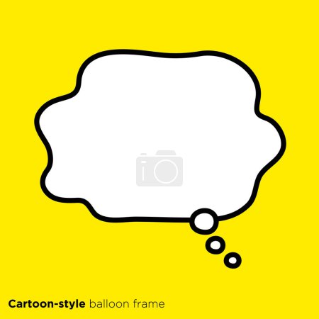 Illustration for Illustration material of a simple design of a weak speech bubble - Royalty Free Image